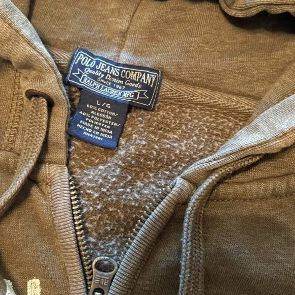 1990’s RALPH LAUREN POLO JEANS CO.•Hooded zip up sweatshirt - Picture 6 of 8